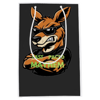Cool Kangaroo Snel Tempo Chaos Zwarte T-Shirt Medium Cadeauzakje