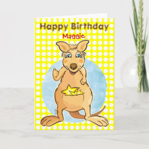 Cool kangourou Anniversaire - carte bulles