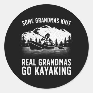 Cool Kanovaren Voor Oma Moeder Kanovaarder Boot Ka Ronde Sticker