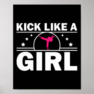Cool Karate Gift Kickboksen Karate Lover Taekwondo Poster