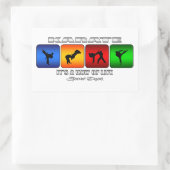 Cool Karate is een manier van leven Rechthoekige Sticker (Tas)