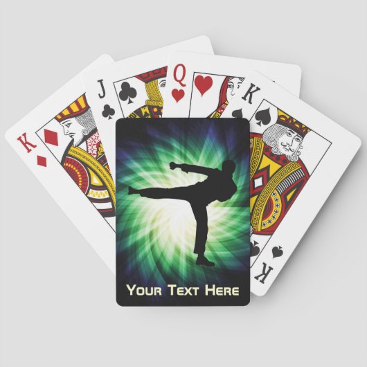 Cool Karate Kick Pokerkaarten (Achterkant)