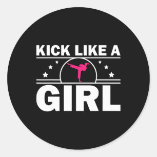 Cool karatecadeau kickboksen karate liefhebber tae ronde sticker