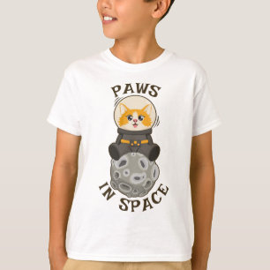 Cool Kat in de ruimte Kat Astronaut Kosmisch dier T-shirt