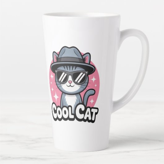 Cool Kat Vibes Latte Mok (Rechts)