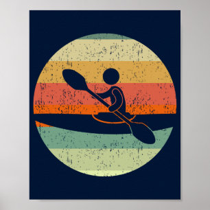 Cool Kayak Sunset Poster