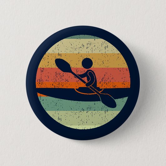Cool Kayak Sunset Ronde Button 5,7 Cm (Voorkant)