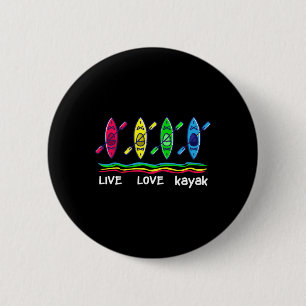 Cool Kayaks T-shirt Voor Outdoor Grappige Kayaking Ronde Button 5,7 Cm