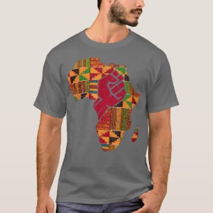 Cool Kente Cloth Art Mannen Vrouwen Afrika kaart z T-shirt