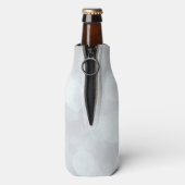 Cool Kerstllama | Joy Typografie Flesjeskoeler (Fles Achterkant)