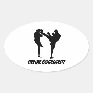 Cool kick box Liefhebbers Design Ovale Sticker