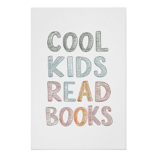 Cool Kids Lire des livres Poster inspirant pour Ki