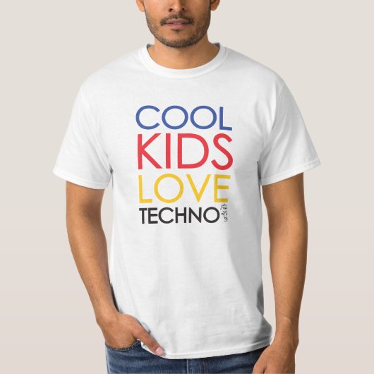 Cool Kids Love Techno Shirt (Voorkant)