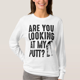 Cool, kijk je naar m'n grappige Golf. T-shirt