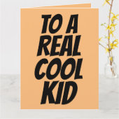 COOL KIND BIRTHDAY-KAARTEN KAART (Gele Bloem)