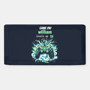 Cool kinder Gaming Level Up 5th Birthday Spandoek