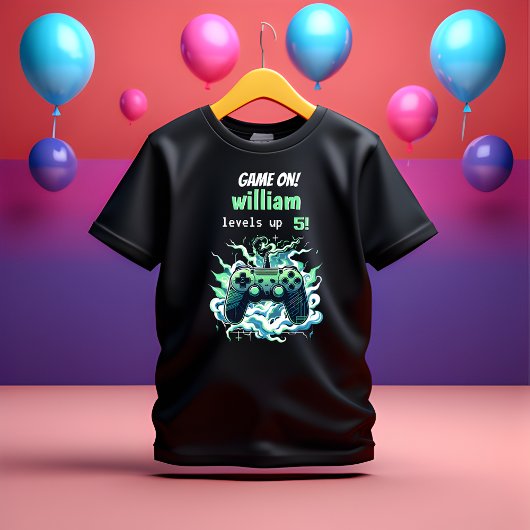 Cool kinder Gaming Level Up 5th Birthday T-shirt