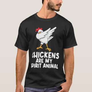 Cool Kip Voor Mannen Vrouwen Dabbing Gedomesticeer T-shirt