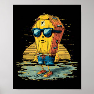 Cool Kist met Zonnebril en Strandbroek Poster