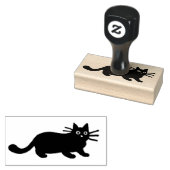 Cool Kitty Cat | Zwarte kat Rubber Stamp Rubberstempel (Gestempeld)