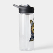 Cool Kitty Kat met een Gepersonaliseerde Bril Waterfles (Rechts)