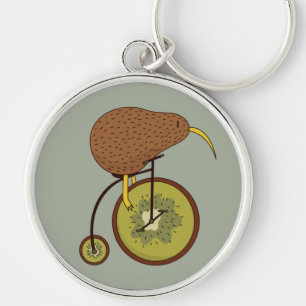 Cool Kiwi Vogel op Kiwi Fruit Ontwerp Sleutelhanger
