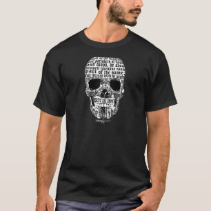 Cool KJV Bijbel Schrift Schedel voor Koning James  T-shirt