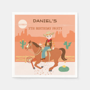 Cool kleine cowboy en paard Verjaardagsfeest Servet