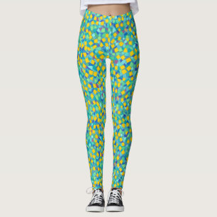 Cool Kleurrijk Abstract Geometrisch Glas in lood Leggings
