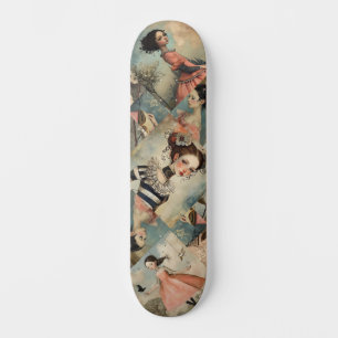 Cool Kleurrijke Decoupage Geïnspireerd Meisjes Ska Skateboard