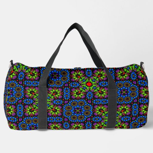 Cool Kleurrijke Funky Abstracte Dot Art Pattern Plunjezak (Voorkant)