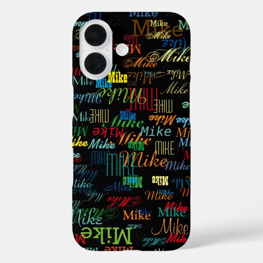 Cool Kleurrijke Naam gepersonaliseerd Case-Mate iPhone Case (Achterkant)