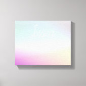 Cool Kleurrijke Ombre Gradients & Uw Script Canvas Afdruk (Voorkant)
