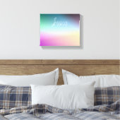 Cool Kleurrijke Ombre Gradients & Uw Script Canvas Afdruk (Insitu (Slaapkamer))