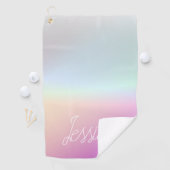 Cool Kleurrijke Ombre Gradients & Uw Script Golfhanddoek (Insitu)