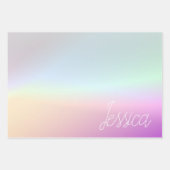 Cool Kleurrijke Ombre Gradients & Uw Script Inpakpapier Vel (Voorkant 2)