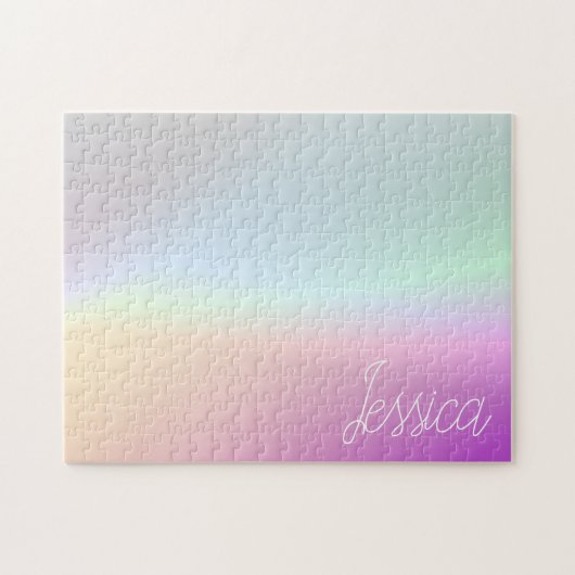 Cool Kleurrijke Ombre Gradients & Uw Script Legpuzzel (Horizontaal)