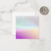 Cool Kleurrijke Ombre Gradients & Uw Script Notitiekaartje (Voorkant / Achterkant in situ)