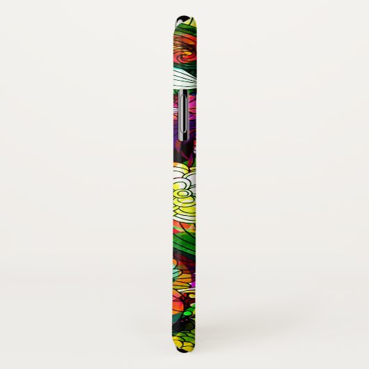 Cool Kleurrijke Retro Bloemen Collage Case-Mate iPhone Case (Achterkant / rechts)