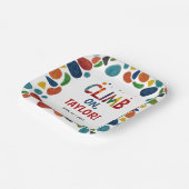 Cool Kleurrijke Rock Wall Climb Mountain Adrenalin Papieren Bordje (Gebogen)