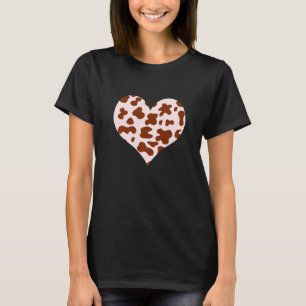 Cool Koe Print Hart Bruin Tan Rancher Kattenman M T-shirt