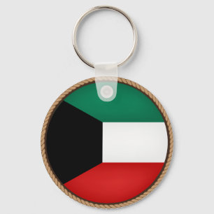 Cool Koeweit Vlag Zegel Sleutelhanger