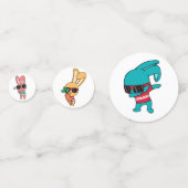 Cool Konijn Tafel Confetti (Voorkanten)