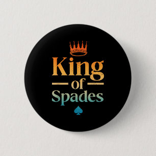 Cool Koning Schoppen Kunst voor Mannen Vader Kaart Ronde Button 5,7 Cm