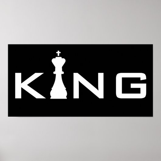 Cool Koning Typography Schaker Poster (Voorkant)