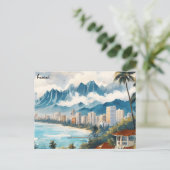 Cool kopen reizen Strand  kaart Hawaii Briefkaarte (Staand voorkant)