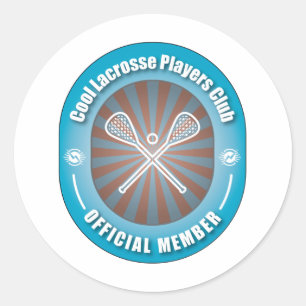 Cool Lacrosse Players Club Ronde Sticker