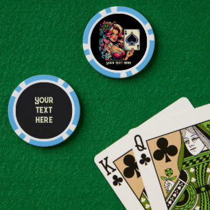 Cool  lady Casino Poker Chips