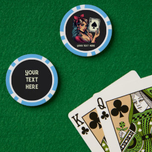 Cool  lady Casino Poker Chips