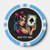 Cool  lady Casino Poker Chips (Voorkant)
